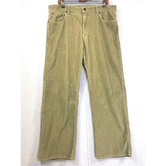 L.L. Bean Men's Natural Fit Tan Corduroy Pants 36W X 29L Straight Leg - Picture 1 of 8